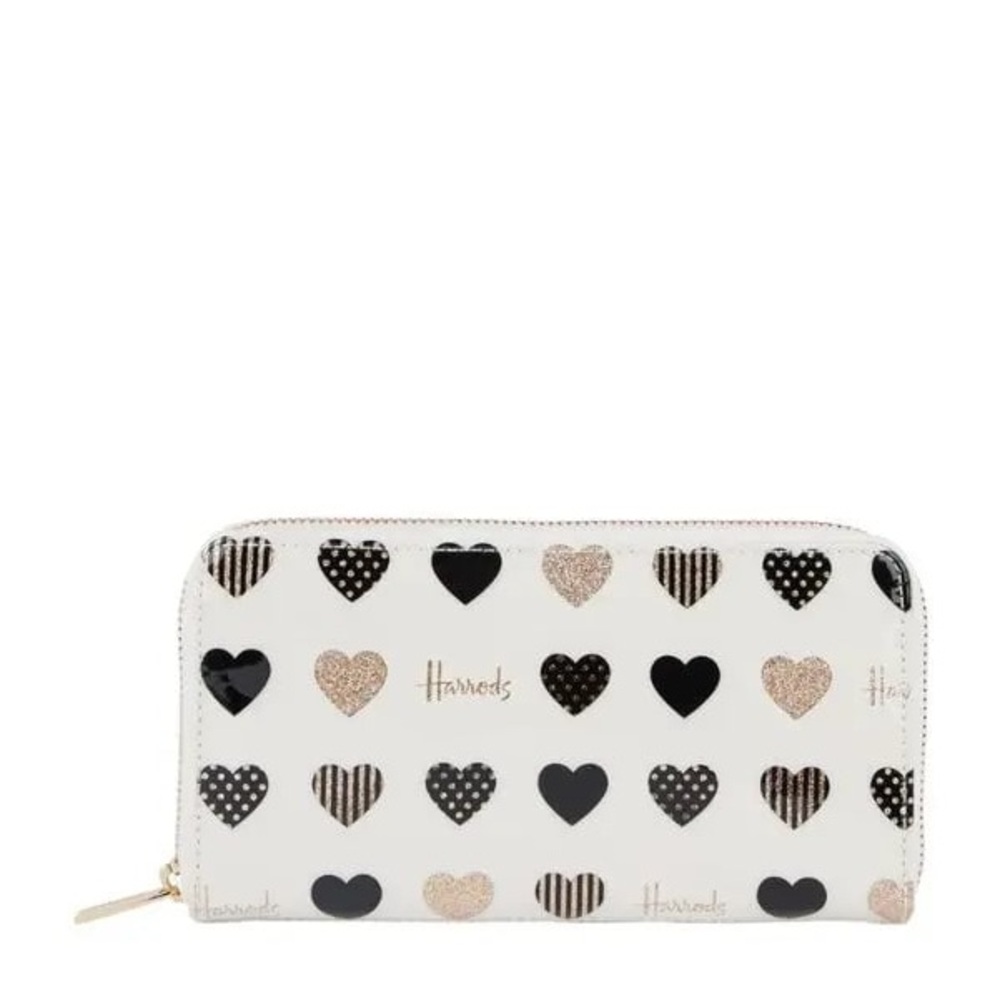 Harrods Glitter Hearts Wallet - NEW